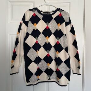Vintage Jeanne Pierre Men’s Medium Argyle Sweater